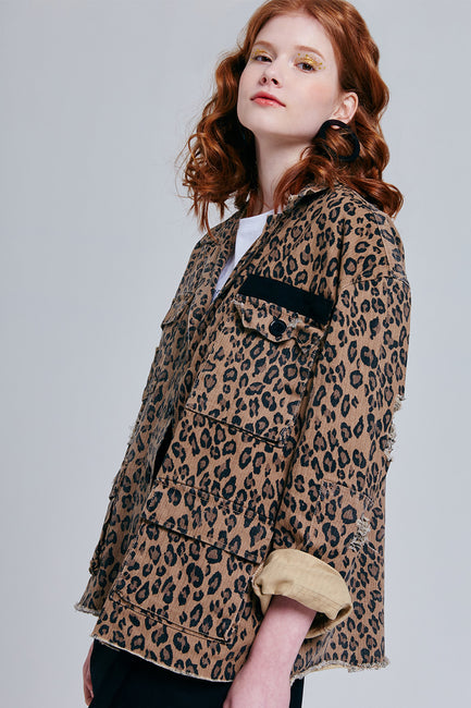 Alexander Leopard Denim Jacket | OROSHE