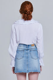 Bernadette Asymmetrical Denim Skirt | OROSHE