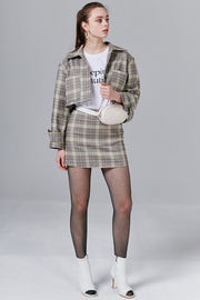 Charlie Cropped Plaid Jacket | OROSHE