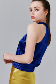 Daisy One-Shoulder Satin Top | OROSHE