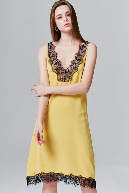 Grace Lace-Trim Slip Dress | OROSHE