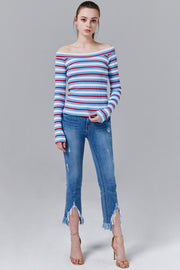 Lucy Ribbed Multistripe Top | OROSHE