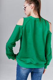 Jackie Cutout Shoulder Sweatshirt | OROSHE