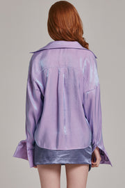 Jacqueline Iridescent Button-up Blouse | OROSHE