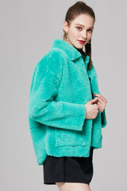 Nicole Cropped Faux Fur Jacket | OROSHE