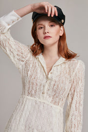 Odette Lace Blouse Dress | OROSHE