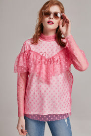 Claire Polka Dot Ruffle Top | OROSHE