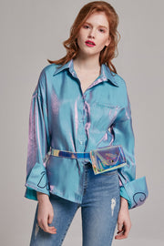 Jacqueline Iridescent Button-up Blouse | OROSHE