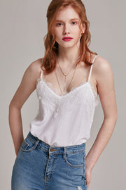 Liza Lace Overlay Camisole | OROSHE