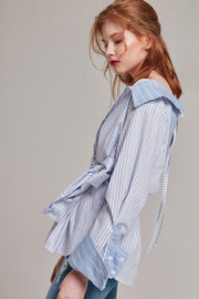 Charlie Tie Waist Button-Up Blouse | OROSHE