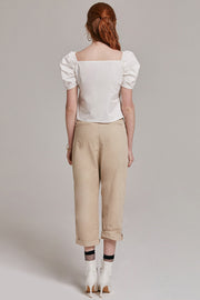 Hallie Wide Leg Cotton Pants | OROSHE