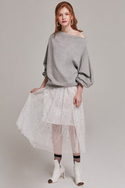 Esther Flowy Star Mesh Skirt | OROSHE