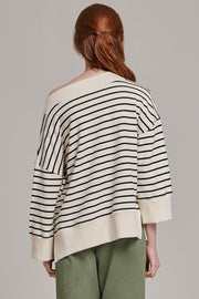 Clara Striped Off-the-Shoulder Top | OROSHE