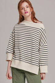 Clara Striped Off-the-Shoulder Top | OROSHE