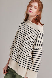 Clara Striped Off-the-Shoulder Top | OROSHE