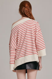 Clara Striped Off-the-Shoulder Top | OROSHE