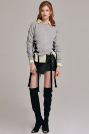 Selma Tie Ribbon Front Sweater | OROSHE