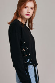 Selma Tie Ribbon Front Sweater | OROSHE