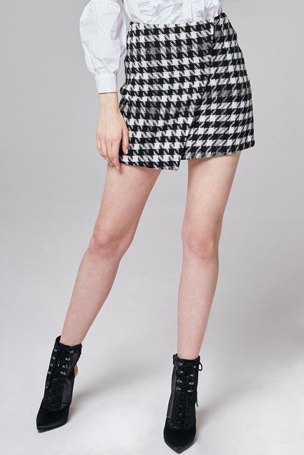 Keira Checked Wool-Blend Mini Skirt | OROSHE