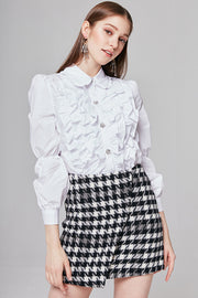 Keira Checked Wool-Blend Mini Skirt | OROSHE