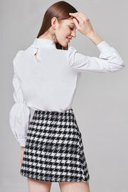 Keira Checked Wool-Blend Mini Skirt | OROSHE