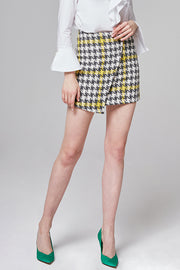 Keira Checked Wool-Blend Mini Skirt | OROSHE