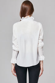 Melissa Ruffled-Neck Blouse | OROSHE