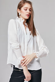 Melissa Ruffled-Neck Blouse | OROSHE