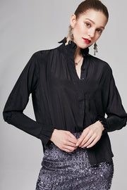 Melissa Ruffled-Neck Blouse | OROSHE