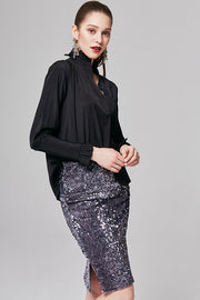 Natalie Sequin-Embellished Skirt | OROSHE