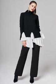 Helen Ruffle-Trimmed Knit Top | OROSHE