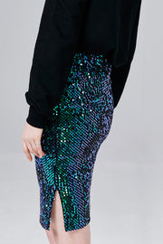 Natalie Sequin-Embellished Skirt | OROSHE