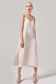 Satin Slit Slip Dress | OROSHE