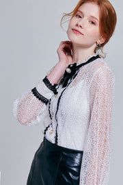 Sloane Sheer Lace Blouse | OROSHE