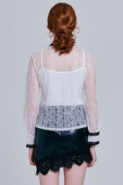 Sloane Sheer Lace Blouse | OROSHE